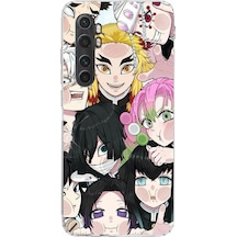 Mi Note 10 Lite Uyumlu Demon Slayer Manga Baskılı Silikon Kılıf Renkli