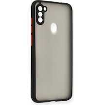 Samsung Galaxy A11 Uyumlu Kılıf Montreal Silikon Kapak - Siyah Çok Renkli