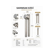 Pratik Metal Sarımsak Ezici Ergonomik Saplı Güçlü Sıkım Kolay Temizlenir Dayanıklı Mutfak Tipi Sarımsak Presi Sarımsak Öğütücü Ezme Aparatı Ev Ve Profesyonel Kullanıma Uygun Çok Renkli