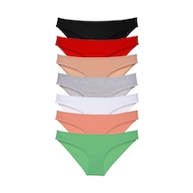 Royaleks 7 Adet Süper Eko Set Likralı Kadın Slip Külot Set 1 (554160389)-S Çok Renkli