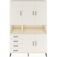 Hyperion Dolap 7 Raflı 4 Çekmeceli 5 Kapaklı 132x44x195 Aytaşı-aytaşı/aytaşı Aytası/aytası - Aytası