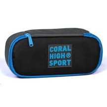 Coral High Sport Siyah Gri İç Bölmeli Oval Kalem Çantası N11.352