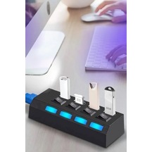 Usb Giriş Çoğaltma Aparatı 1 Girişi 4 Girişe Çeviren Aparat Süper Hızlı Usb 3.0 Hub