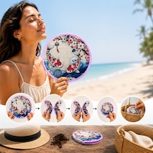 Bakgelal Katlanabilir Cep Yelpazesi 21 Cm Kılıflı Kore Yelpazesi Ultra Hafif, Katlanabilir, 10 Farklı Desen Seçeneği Plaj, Seyahat, Festival Ve Günlük Kullanım İçin - 03-11-000011
