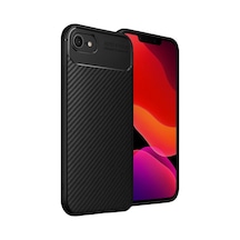Apple iPhone Uyumlu,  16e Kılıf Auto Focus Karbon Kapak - Siyah
