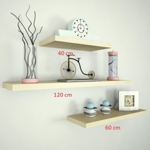 Rafkestir 3 Lü Raf Set ( 120 - 60 - 40 ) Cappicino