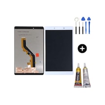 Samsung Galaxy Tab A8 Sm-t290 Uyumlu Servis Dokunmatik Set Beyaz + Montaj Seti