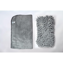 Spark 2'li Mikrofiber Oto Kurulama Bezi ve Yıkama Süngeri Set