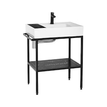 Creavit Arya Lavabo Dolabı 70 Cm Siyah Siyah