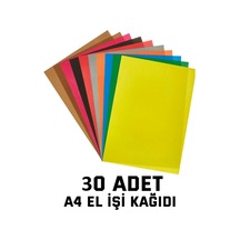 30 A Det A4 Elişi Kağıdı Karışık Renk
