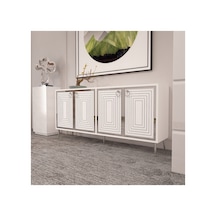 Palo 160 Cm Konsol Beyaz- Gümüş Beyaz - Gümüş