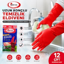 Baytec Bay-el Uzun Konçlu Lateks Temizlik Eldiveni 12 Çift