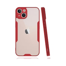 Mey İthalat Apple Uyumlu iPhone 14 Plus Kılıf Platin Silikon - Kırmızı