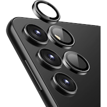 Samsung Galaxy S25 Plus Tekli Kamera Lens Koruma Camı Siyah Galaxy S25 Plus İle Uyumlu Ekran Koruyucu - Siyah Diğer