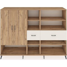 Hyperion Dolap 10 Raflı 2 Çekmeceli 2 Kapaklı 220x44x163 Çam-çam/aytaşı Atlas Çam/aytası - Atlas Çam