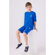 U.S. Polo Assn. U.s. Polo Assn Erkek Çocuk Saks Mavi Bermuda Takımı 5274-43651 Saks Mavisi