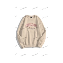Y2K Unisex Chicago Illinois Bisiklet Yaka Sweatshirt Kod 1847 Gri Y2K Unisex Chicago Illinois Bisiklet Yaka Sweatshirt Kod 1847 Gri