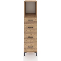 Kronos Dolap Tek Raflı 4 Çekmeceli 44x59x182 Çam-çam Çam