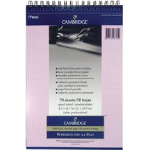 Mead Cambridge A4 Bloknot Kareli 70 Yaprak Pembe