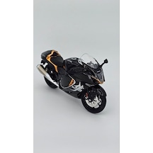 Suzuki Hayabusa 1:12 Diecast Motosiklet - Siyah Gold Detaylı Koleksiyon