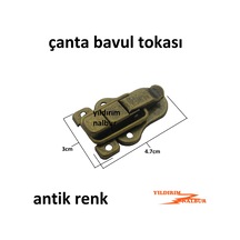 Sandık Çanta Tokası Antik Renk Bavul Kilidi Dolap Kilidi Mandallı