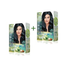 2 Paket Natural Beauty Amonyaksız Saç Boyası 1.1 Mavi Siyah