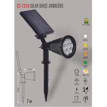Ct-7310 7W Solar Bahçe Armatürü Beyaz (4Adet) Cata