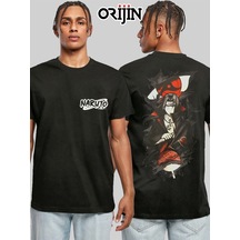 Kalic Studio Naruto Akatsuki Itachi Uchiha Crows Baskılı Unisex Siyah Siyahorj9