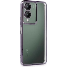 Newface Vivo Y17s Kılıf Razer Lensli Silikon - Mor