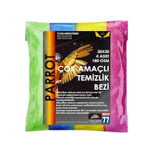 Mikrofiber Temizlik Bezi 4'lü 30x30cm 180 Gsm- %100 Mikrofiber