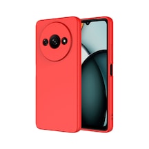 Xiaomi Redmi A3 4g 2024 Kılıf Yumuşak Silikon Kamera Korumalı Lansman Pazarplus Kırmızı