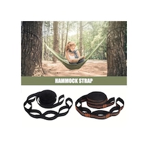 Elmpaly 400 Lb Kapasiteli 2 Askılı Hamak Askısı - Siyah Sku - Kamp Yürüyüş Salıncak Siyah