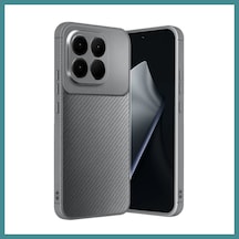Trendexa Mi 15t Uyumlu Auto Focus Karbon Kapak - Gri Mac