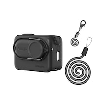 Lemestar Insta360 Go 3s Kamera Kılıfı - Şok Emici Silikon Korumalı Ve Boyun Askılı Aksesuar