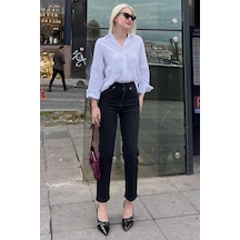 Madmext Siyah Slim Fit Kadın Mom Jean Mg1738-siyah Siyah