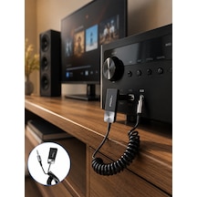 Usb Aux Bluetooth Adaptörü Kablosuz Ses Aktarım Cihazı - Lisinya