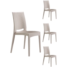 4 Adet Rattan Cappucino Sandalye / Balkon-bahçe-teras