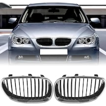 Bmw 5 Serisi E60 2004-2009 Ön Panjur Seti Krom Siyah 51712155446/47