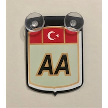 Etiketçilere Özel Türkiye Aa Harfi Cam Süsü Pleksi Vantuzlu Arma 10x7,5