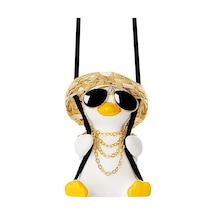 Zoroom Sevimli Salıncak Ördek Araba Dekorasyon Aksesuarları, Araba Dikiz Aynası Kolye Dekorasyon Bayanlar Ve Erkekler İçin Araba Aksesuarları -