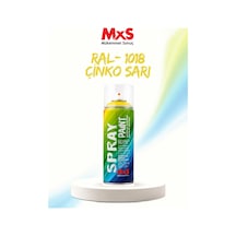 Mxs Ral 1018 Çinko Sarı Akrilik Sprey Boya 400 Ml Siyah