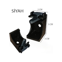 Perdemix Dekoratif Ray Montaj Aparatı Kısa Ayak 3 CM 6 Adet Siyah