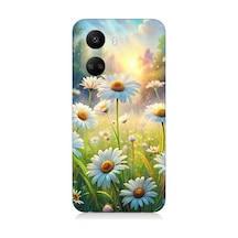 Huawei Nova 10 Se Uyumlu Papatya Tarlası Desenli Silikon Kılıf