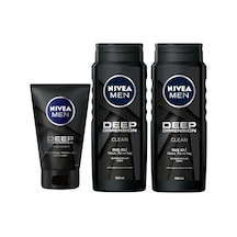 Nıvea Men Deep Dimension Yüz Ve Sakal Temizleme Jeli 100 Ml + Nıvea Men Deep Dimension Duş Jeli 500 Ml X2