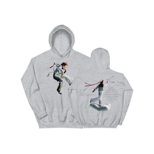 Gri Unisex Conan Gri Salıncaklı Kapüşonlular Rahat Sokak Hip Hop O-boyun Gri