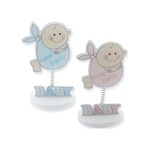 12 Adet New Baby Sticker Ahşap Bebek Notluk