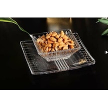Roykıng Brıstol Tekli Tabaklı Cam Kase 17x12 Cm Şeffaf