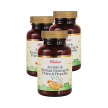 Balen Arı Sütü Kırmızı Ginseng Polen Propolis Tablet V5 1015mg 60 Tablet 3'lü