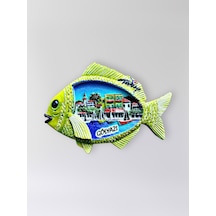 Gölyazı Polyester Kabartmalı Magnet 8,5 X 6 Cm Dekoratif Hediyelik Buzdolabı Süsü Kod:1752