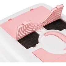 Mikopet Büyük Kapalı Kedi Tuvaleti Mor